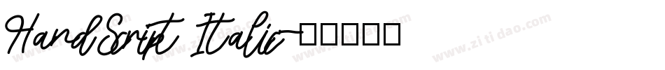 HandScript Italic字体转换